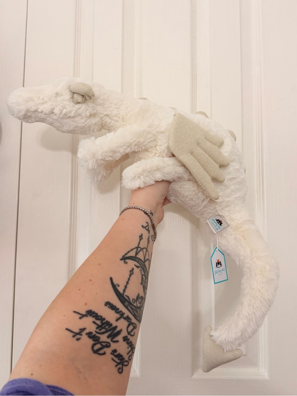 Jellycat Snow Dragon Size Large BNWT